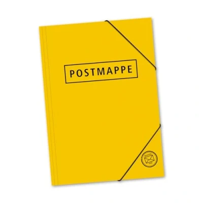 Abbildung von itenga Postmappe aus stabilem Kunststoff PP Gummizugmappe mit Motiv DIN A4 Gummizugverschluss Sammelmappe Eckspanner (neutral)
