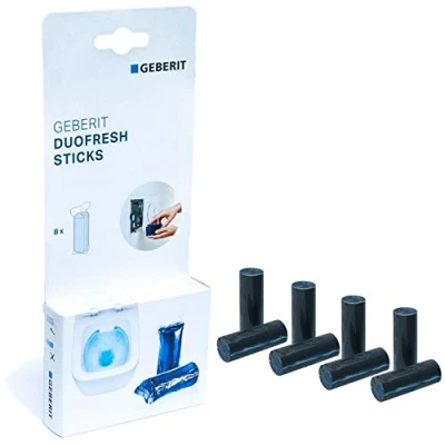 Abbildung von Geberit DuoFresh Stick (geeignet für Betätigungsplatten, Schachtel mit 8 Sticks, L x B H 22 9,3 2,2 cm, Frischestick WC, Reinigungstabs) 244600001