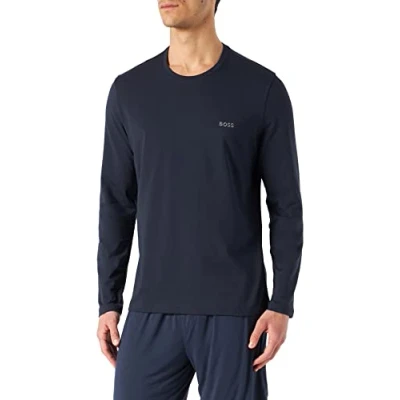 Abbildung von BOSS MIX Match Nachtwäsche Shirt, Herren, Größe: Large, Dark blue