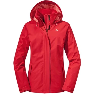 Abbildung von Schöffel Gmund Regenjacke / wasserabweisende Jacke, Damen, Größe: 42, Rot