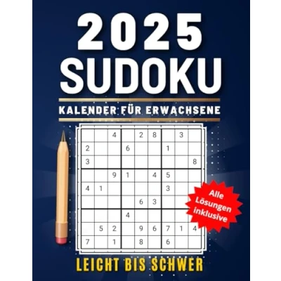 Abbildung von Sudoku Kalender für Erwachsene 2025: Rätselkalender mit 366 Große Rätsel von leicht bis schwer Männer &amp; Frauen Alle Lösungen inklusive