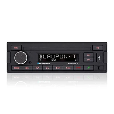 Abbildung von Blaupunkt Madrid 200 BT Bluetooth, RDS Tuner, Freisprecheinrichtung, USB, Aux In, 1 DIN, schwarz