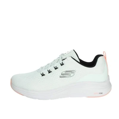 Abbildung von Skechers Damen Vapor Foam Fresh Trend, Weißes Netzgewebe, Schwarze Korallenbesatz, 38.5 EU