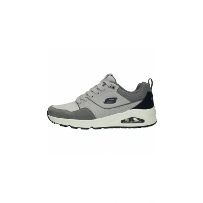 Abbildung von Skechers Herren UNO Retro One Sneaker, Graues Duraleather Wildleder Mesh, 45 EU