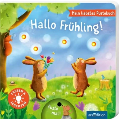 Abbildung von Mein liebstes Pustebuch Hallo Frühling!: Pusten &amp; leuchten Hochwertiges Pappbilderbuch mit Pustefunktion und Licht für Kinder ab 18 Monaten