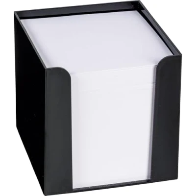 Abbildung von König und Ebhardt &amp; 860101090 Zettelbox (schwarze Knststoffbox, 9,5 x cm, 700 Blatt) weiß
