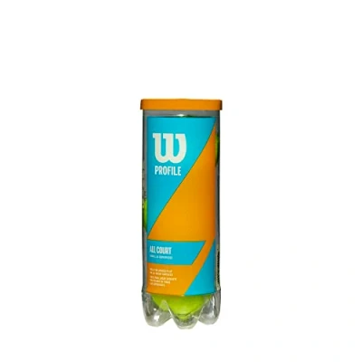 Abbildung von Wilson Tennisbälle Prime All Court, für alle Beläge, gelb, 3er Dose, WRT102200
