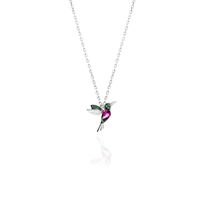 Abbildung von Einzelstück Ohrringe Kolibri Anhänger 925 Sterling Silber Zirkonia Steine (Kolibri Ohrhänger Silber)