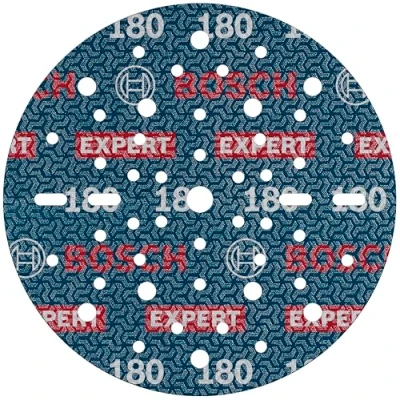 Abbildung von Bosch 50x EXPERT O780 Folienschleifscheibe, 150 mm (für Hartholz, Farbe auf Holz, Ø mm, Körnung 180, Professional Zubehör Exzenterschleifer)