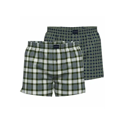 Abbildung von TOM Tailor 2 PACK Boxershorts, Herren, Größe: XL, Dunkelgrün