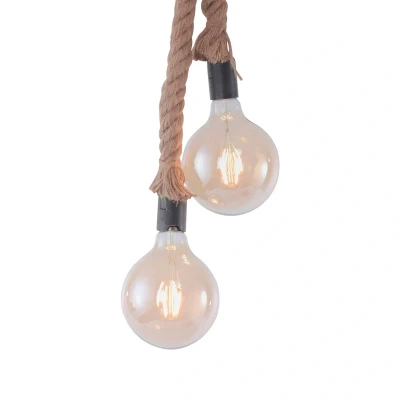 Abbildung von JUST LIGHT Pendelleuchte »ROPE«, 2 flammig, Leuchtmittel E27 ohne Leuchtmittel, Hängeleuchte, Hängelampe