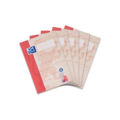 Abbildung von Oxford Schulheft A4 Recycling, 16 Blatt, Lineatur 26, kariert, 5 Stück