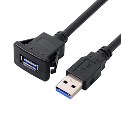 Abbildung von 1 m wasserdichtes Single USB 3.0 Verlängerung Riegel Mount Auto AUX Kabel für Armaturenbrett
