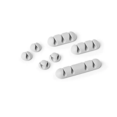 Abbildung von Durable Kabel Clips Set Cavoline Clip Mix (selbstklebend, für jeweils 1, 2,3 oder 4 Kabel), 7 Stück, grau, 504110