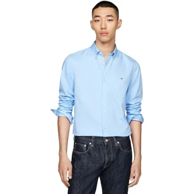 Abbildung von Tommy Hilfiger FLEX Shirt Hemd, Herren, Größe: Small, Vessel blue