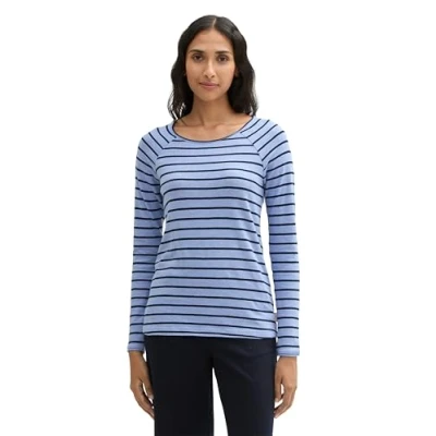 Abbildung von TOM Tailor Langarmshirt, Damen, Größe: XL, Whisper white
