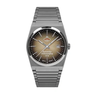 Abbildung von Ruhla Herrenuhr Automatik Space Control Sigmund Jähn 1978 Braun 4660M2