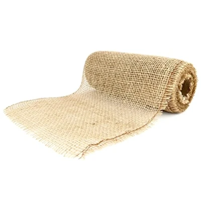 Abbildung von D.RECT Juteband Natur Braun Rolle 20x500cm 20cm Breit Jute Geschenkband Vintage Dekoband Hochzeit Jutestoff für Floristik und Dekoration