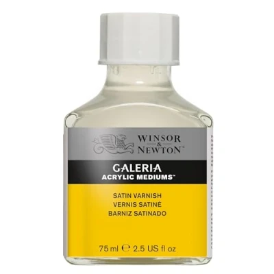Abbildung von Winsor &amp; Newton 3022803 Galeria Seidenmatter Firnis, 75 ml Flasche, seidenmatte Schutzschicht auf Acrylbildern
