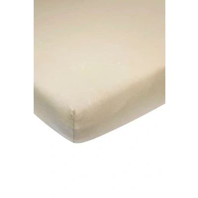 Abbildung von Meyco Baby Spannbettlaken Kinderbett Uni Sand 60x120cm Einzelpackung