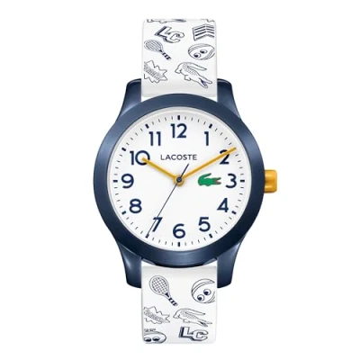 Abbildung von Lacoste Analog Quarzuhr für Kinder mit Weisses Silikonarmband 2030011
