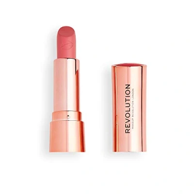 Abbildung von MAKEUP REVOLUTION Satin Kiss Lipstick Cupcake reichhaltige und cremige Lippenstiftformel mit Samtfinish 1 Stück