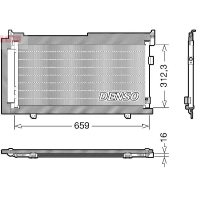Abbildung von DENSO DCN36006 Klimakondensator mit Trockner R 134a SUBARU: Forester IV