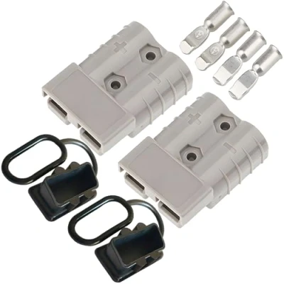 Abbildung von CESFONJER Batterieanschluss 50A Stecker Quick Connect Batterie Akku Steckverbinder Schnellanschluss für Auto Wohnmobil Wohnwagen Motorrad Boot Solaranlagen