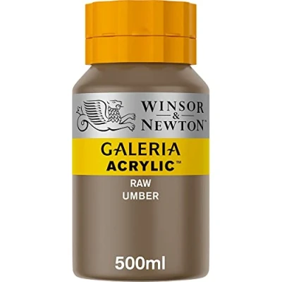 Abbildung von Winsor &amp; Newton 2150554 Galeria Acrylfarbe, hohe Pigmentierung, lichtecht, buttrige Konsistenz, 500 ml Topf Umbra Gebrannt