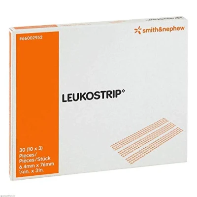 Abbildung von LEUKOSTRIP◊ Wundnahtstreifen (6,4 x 76mm) 10x3 Streifen