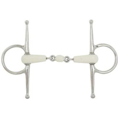 Abbildung von BR Knebeltrense Combo Comfort PU Doppelt Gebrochen 13,5cm