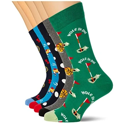 Abbildung von HS by Happy Socks Herren Sports 5 Pack Socken, Multi, 41 46