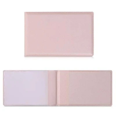 Abbildung von kwmobile 3in1 Kartenetui aus Kunstleder 10 x 6,5cm Mini Kreditkarten Wallet Etui für Karten im Scheckkartenformat Rosegold