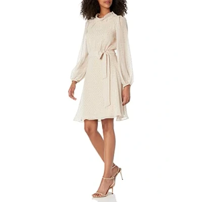 Abbildung von DKNY Balloon Ruffled Dress BELT Cocktailkleid/festliches Kleid champagne/goldcoloured/silvercoloured, Damen, Größe: 34
