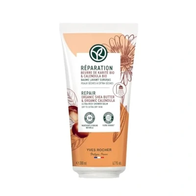 Abbildung von Yves Rocher PFLANZENPFLEGE KÖRPER Repair Körpermilch 390 ml reichhaltige Body Milk repariert sehr trockene Haut &amp; baut sie wieder auf