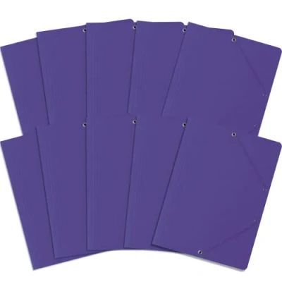 Abbildung von Einschlagmappe/Sammelmappe mit Gummi A4 Bantex, A4, 10 Stück Packung Violett, 400087828