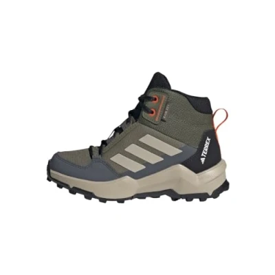 Abbildung von adidas Unisex Terrex AX4R MID RAIN.RDY Hiking Shoes Wanderschuhe, Olive Strata/Wonder Beige/Orange, 38 2/3 EU