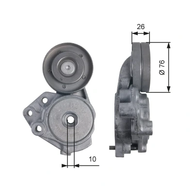 Abbildung von GATES T39173 Spannrolle FleetRunner Micro V Stretch Fit VOLKSWAGEN: GOLF 5, Plus / Crossgolf, 6, SKODA: Fabia 2
