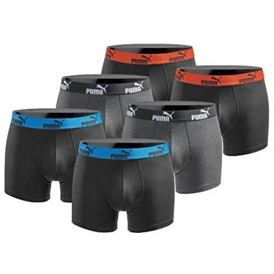 Abbildung von PUMA Boxershort 6er Pack Herren Basic Black Limited Edition New Anthracite Gr. XL