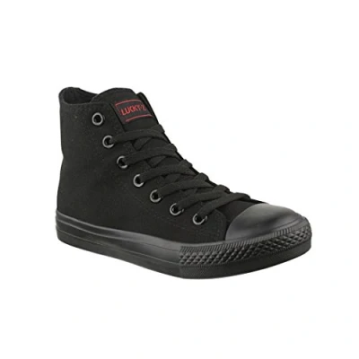 Abbildung von Elara Unisex Sneaker Sportschuhe High Top Turnschuh Chunkyrayan 014 A Black 39