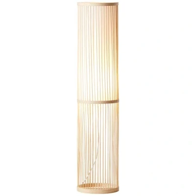 Abbildung von BRILLIANT Lampe Nori Standleuchte 1flg natur/weiß 1x A60, E27, geeignet für Normallampen (nicht enthalten) Mit Fußschalter
