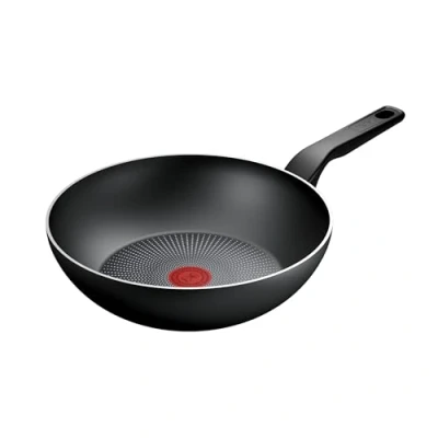 Abbildung von Tefal Recycled On Wokpfanne 28 cm, 100% recyceltes Aluminium, Antihaftbeschichtung, Induktion, Spülmaschinenfest, Schwarz, C2971932