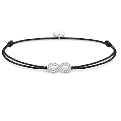 Abbildung von Thomas Sabo Damen Armband Schwarz Little Secret Unendlichkeitszeichen Infinity 925 Sterling Silber LS003 401 11 L20v