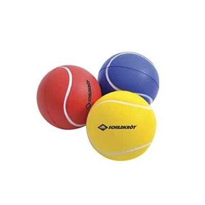 Abbildung von Schildkröt Soft Bälle, 3er Set (gelb, rot, blau), Ø7cm, weicher PU Schaum, guter Absprung, für Beachball, Beachtennis etc., 970046