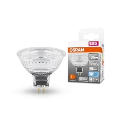 Abbildung von OSRAM Star Reflektor LED Lampe für GU5.3 Sockel, klares Glas ,Kaltweiß (4000K), 210 Lumen, Ersatz herkömmliche 20W Leuchtmittel, nicht dimmbar, 1 er Pack