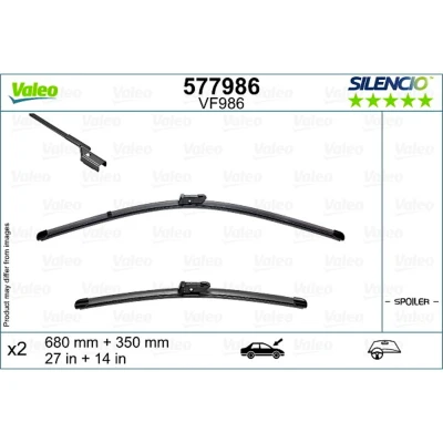 Abbildung von Scheibenwischer Valeo 577986 vorne Flachbalkenwischblatt RENAULT: Captur II