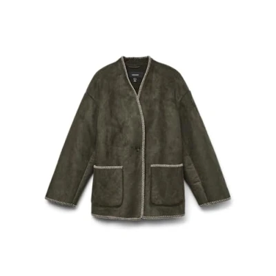 Abbildung von VERO MODA Damen Vmliva Jacket Kurzjacke, Peat/Detail:Oatmeal Detail, S