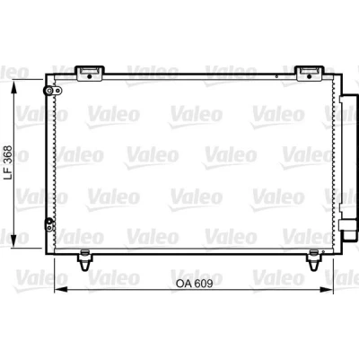Abbildung von VALEO 817805 Klimakondensator ohne Trockner Aluminium 368 R 134a TOYOTA: Corolla IX Hatchback, Verso
