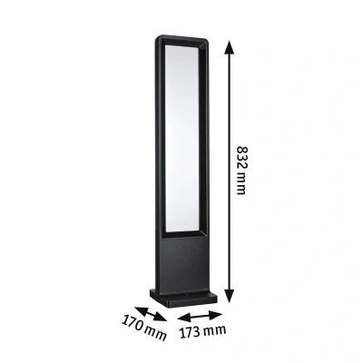 Abbildung von Paulmann LED Pollerleuchte »Reana 832mm 3000K 2x4W 2x240lm 230V Anthrazit Metall«, 2 flammig, IP44