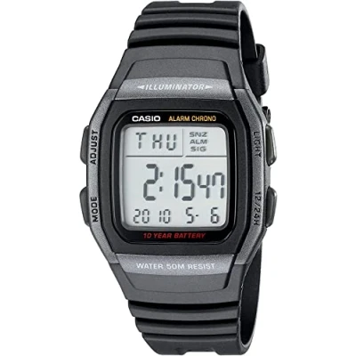 Abbildung von Casio Herren Digital Quarz Uhr mit Harz Armband W96H 1BV